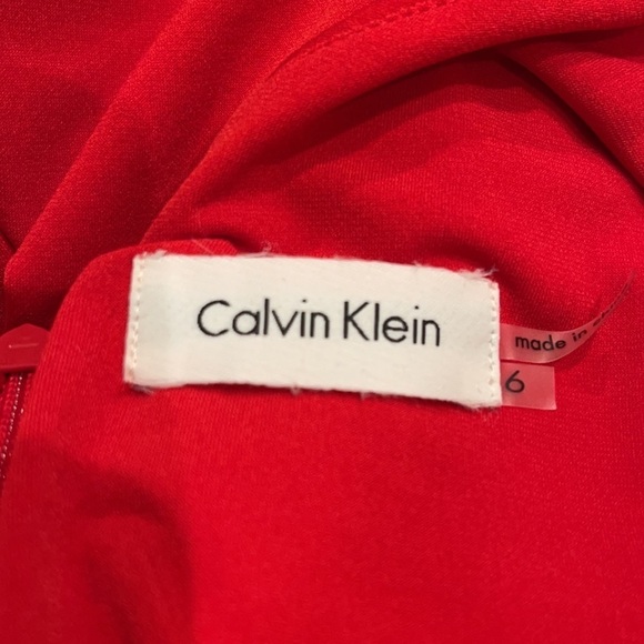 calvin Klein Red Asymmetrical Dress - Picture 4 of 6